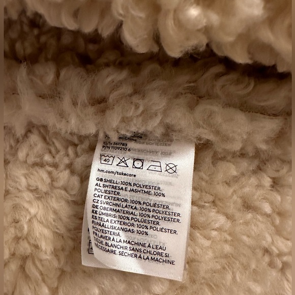 H&M sherpa tie coat NWT - Picture 4 of 13